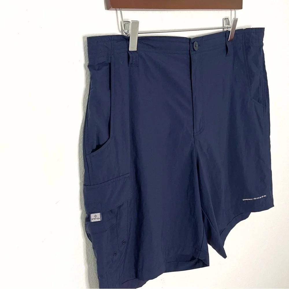 Columbia PFG Omni Shade men cargo shorts navy blue size L